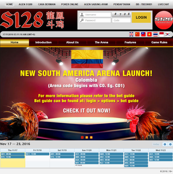 Tampilan depan situs s1288 melalui cfb8